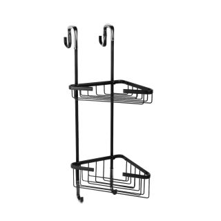 Полка для душевой кабины угловая Fixsen двухэтажная черная латунь (FX-853B-2)